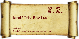 Masáth Rozita névjegykártya